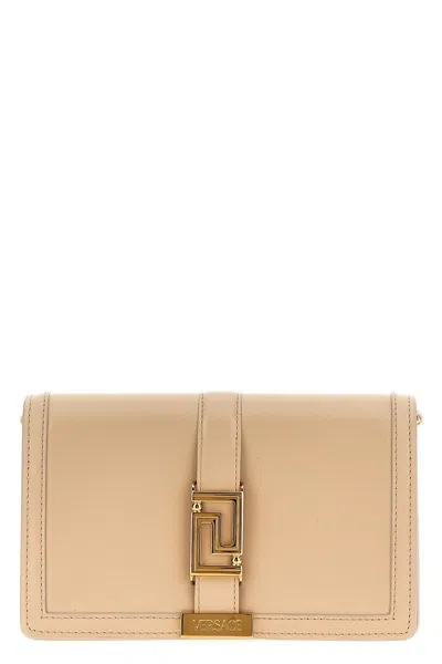 Versace Women 'greca Goddess' Clutch In Cream