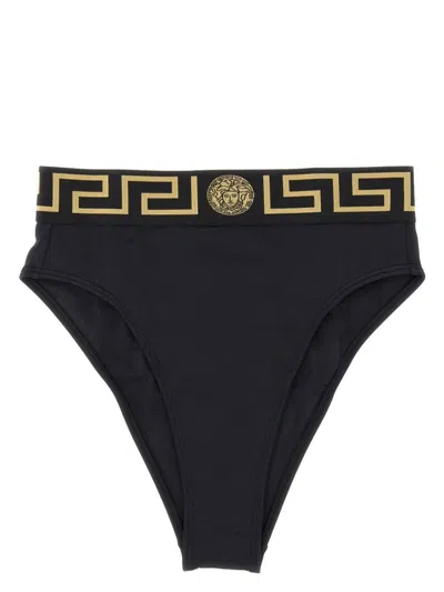 VERSACE WOMEN'S GRECA HIGH WAIST BIKINI BOTTOM
