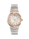 Versace Greca Logo Bracelet Watch In Silver