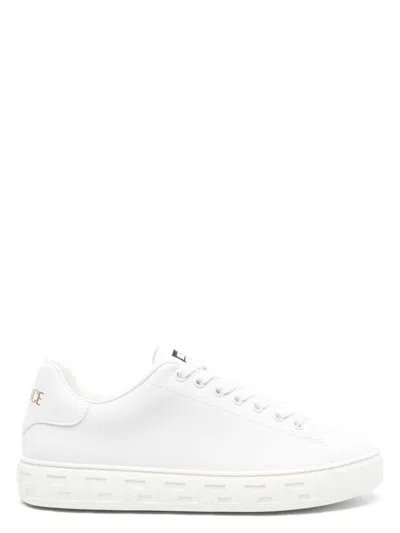 VERSACE WOMEN'S GRECA LEATHER SNEAKERS