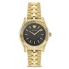 Versace Women's Greca Time 30mm Quartz Watch In Gold