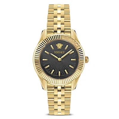 Versace Women's Greca Time 30mm Quartz Watch In Gold