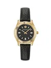 VERSACE WOMEN'S GRECA TIME 35MM GOLDTONE STAINLESS STEEL & LEATHER WATCH