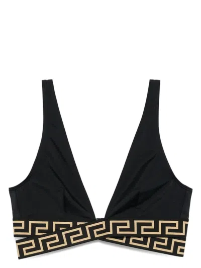 VERSACE WOMEN'S GRECA TRIANGLE BIKINI TOP