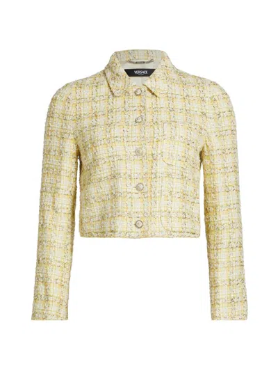 Versace Women's Grid Tweed Jacket