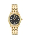 Versace Women's Swiss Greca Time Gold Ion Plated Bracelet Watch 35mm In Yellow Gold