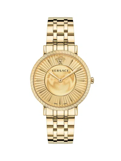 Versace Women's Ip Yellow Goldtone Bracelet Watch/38mm