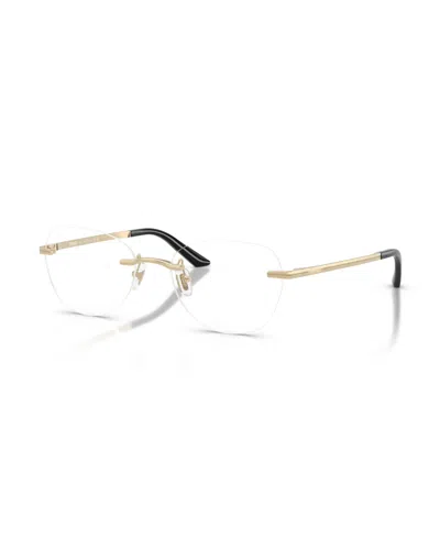 Versace Women's Irregular Eyeglasses, Ve1314d In Gold