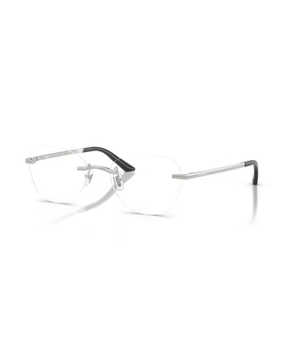 Versace Women's Irregular Eyeglasses, Ve1314d In Silver