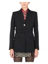 Versace Single-breasted Wool Blazer In Black