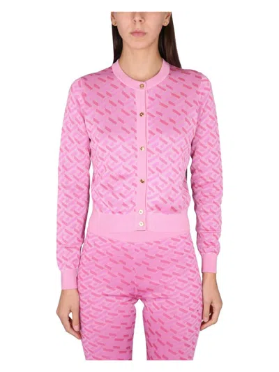 VERSACE WOMEN'S JACQUARD CARDIGAN LA GRECA
