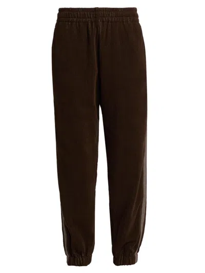Versace Women's Jacquard Cotton-blend Terry Joggers In Brown