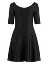 Versace Jacquard Knit Mini-dress In Black
