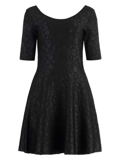Versace Jacquard Knit Mini-dress In Black