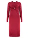 Versace Jersey Dress In Red