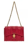 Versace Mini Kleio Leather Shoulder Bag In Lipstick-gold