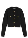Versace Knit Sweater College Tweed In Black