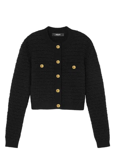VERSACE WOMEN'S KNIT SWEATER COLLEGE TWEED