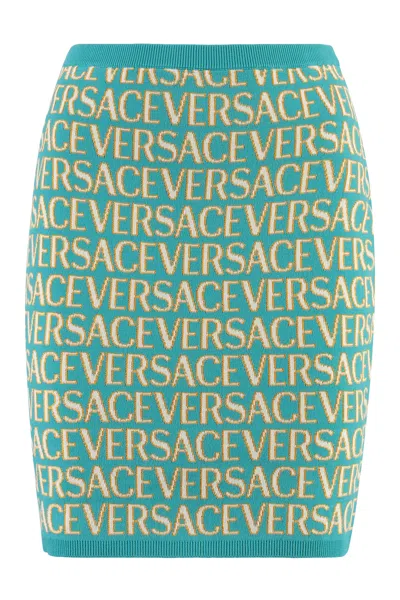 VERSACE WOMEN'S KNITTED MINI SKIRT