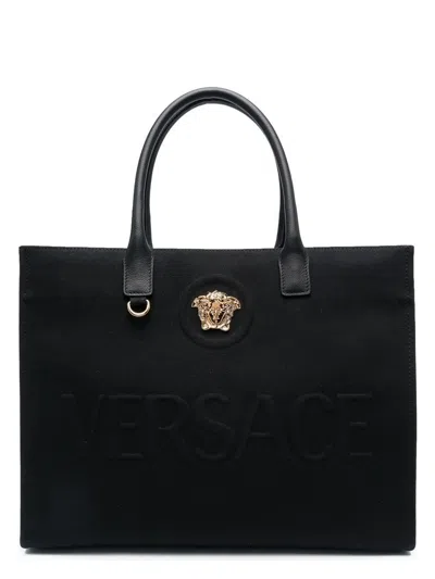 Versace Women's La Medusa Large Tote Bag In Black