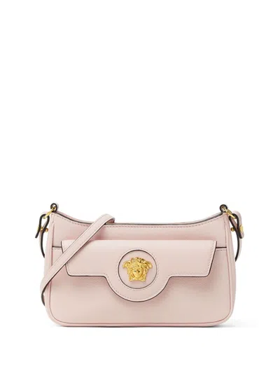 Versace Women La Medusa Leather Mini Bag In Pink