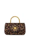 Versace Brown La Medusa Mini Tote Bag In Brownmoka