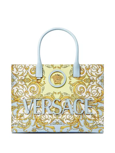 Versace Women's La Medusa Printed Large Canvas Tote In Multi