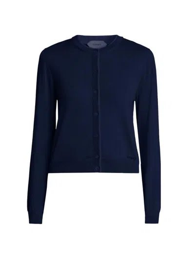 Versace Women's La Vacanza Classic Wool Cardigan In Black