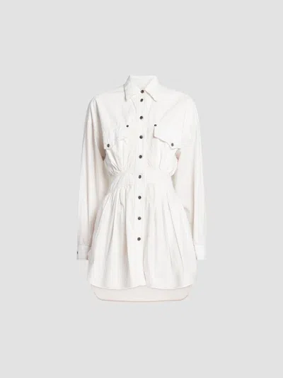 VERSACE WOMEN'S LA VACANZA POPLIN COTTON UTILITY SHIRTDRESS