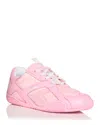 Versace Women's Lace Up Sneakers In Pastel Pink