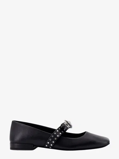 Versace Women Leather Ballerinas With Frontal Studs