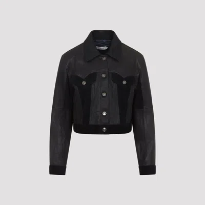 Versace Women's Leather Jacket In Black