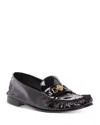 Versace Women's Slip On Embellished Loafer Flats In Black