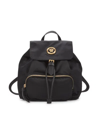 Versace Women's Logo Backpack In Black