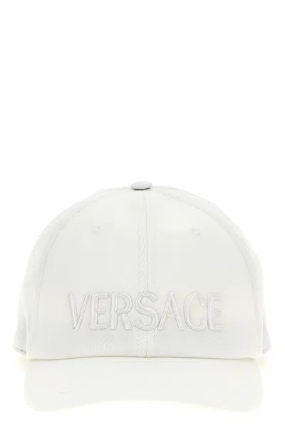 Versace Logo-embossed Baseball Cap In White