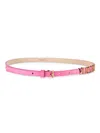 Versace Women's Logo Leather 15mm Belt In Pattern