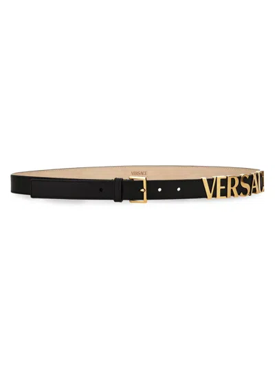 Versace Women's Logo Leather Belt