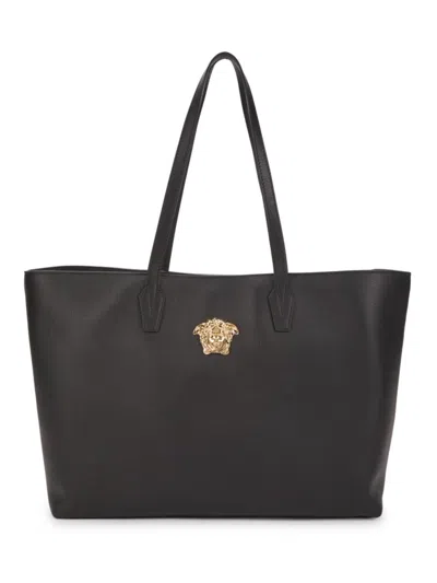 Versace Women's Logo Leather Tote Bag In Multi