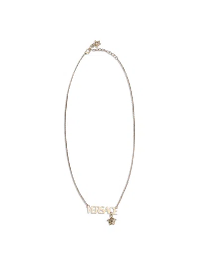 Versace Medusa Pendant Chain Necklace For Everyday Wear In Gold
