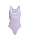 VERSACE WOMEN'S LOGO ONE-PIECE SWIMSUIT