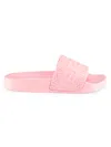 Versace Women's Logo Pool Slides In Pink