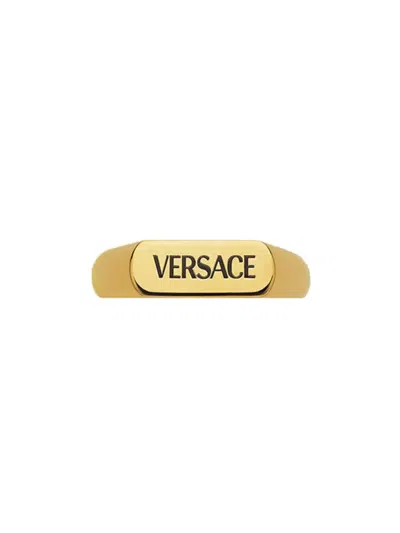 Versace Women Logo Ring In Gold