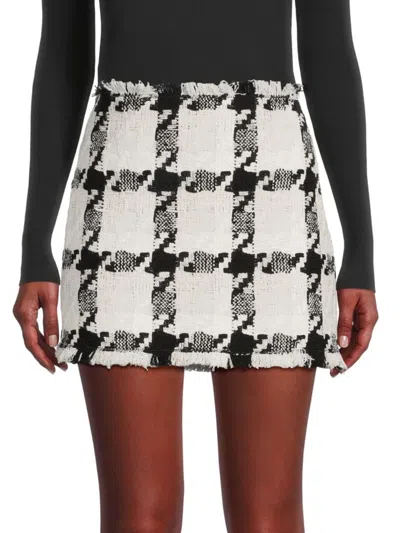Versace Checked Wool-blend Tweed Mini Skirt In New