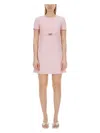 Versace Pink Medusa Mini Dress In Pink