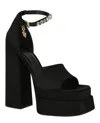 Versace Aevitas 140 Medusa Crystal-embellished Platform Sandals In Black