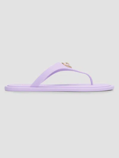 Versace Women's Medusa Baroque Flip-flops In Purple