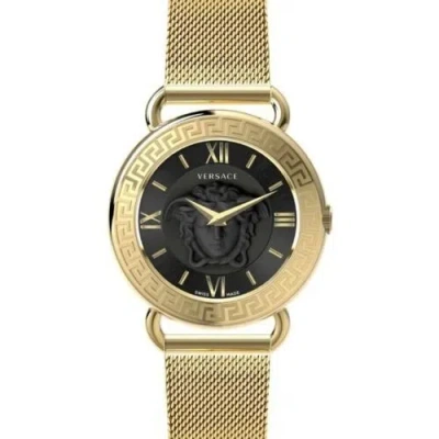 Pre-owned Versace Women's Medusa Gold Bracelet Watch - Vepu00820