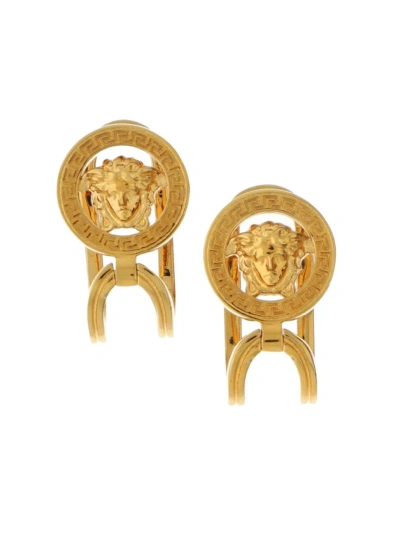 Versace Women's Medusa Goldtone Earrings In  Gold