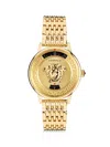 Versace Medusa Icon Bracelet Watch In Yellow Gold