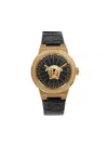 Versace Women's Medusa Infinite Ip Yellow Gold Stainless Steel & Leather Strap Watch In Yellow Gold